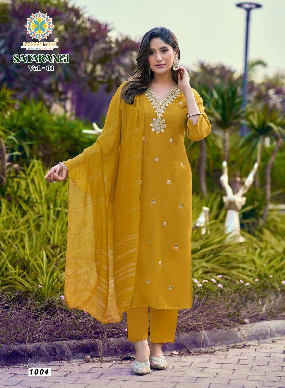 Passion tree satarangi vol-1 Kurti distributors in Ahmedabad